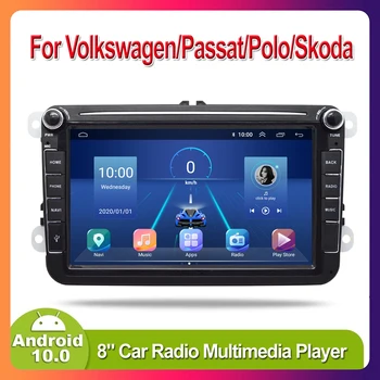  2 Din Android autorádia GPS Pre VW / Volkswagen Skoda Octavia golf 5 6 touran passat B6 polo, Jetta 2 Din Auto Multimediálny Prehrávač