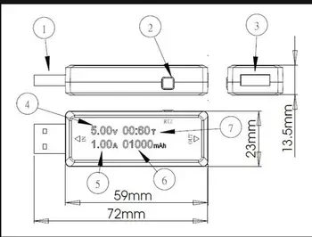  1PCS USB Nabíjací Prúd Napätie Nabíjania Detektor Mobile Power Aktuálne a Voltmeter Ammeter Napätie