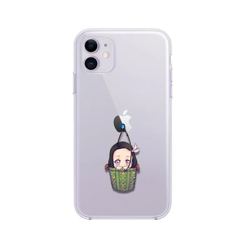  Kimetsu č Yaiba Démon Vrah anime Logo Dizajn Telefón puzdro pre Apple IPhone 11 12 13 Mini Pro Max TPU Telefónu Zadný Kryt Plášťa