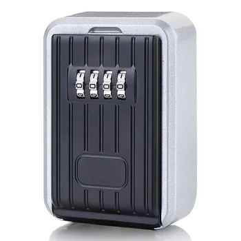  Nástenné Tlačidlo Trezor, Mini Skladovanie Keybox Tlačidlo Skladovanie Zámok Box so 4-Miestne Zmes Vodotesný Kryt Pre Vonkajšie Použitie
