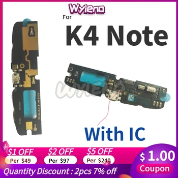  Wyieno Pre Lenovo K4 Poznámka K4note USB Dock Nabíjací Port Konektor Nabíjačky Flex Kábel Mikrofónu MIC Vibrátor Motorových Doska +Trati