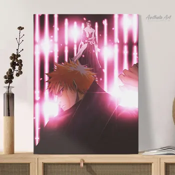  Ichigo Kurosaki a Byakuya Kuchiki Anime, Manga Domova Plátno na Maľovanie na Stenu Obrázok, Obývacia Izba Dekorácie Umenie Plagátu Tlač