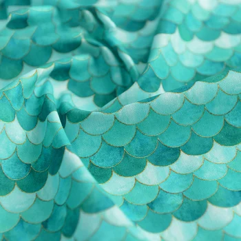  100*130 cm Rainbow Rýb rozsahu, Vzor Tkaniny Japonský Štýl Bavlna Morská víla Textílie Pre Diy Oblečenie Vankúš Šiť Patchwork Materiál