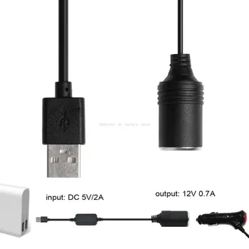  DC 5V USB na pripojenie k 12V Auto Zásuvky pre zapaĺovač vystupňovať Napätie Kábla pre DVR GPS