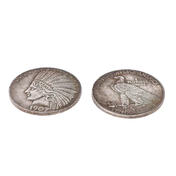  1PC 1907 Indickej Pamätné Mince Strieborné pozlátené Zberateľskú Mincu Domáce Dekorácie Mince Retro Plavidlá Darček