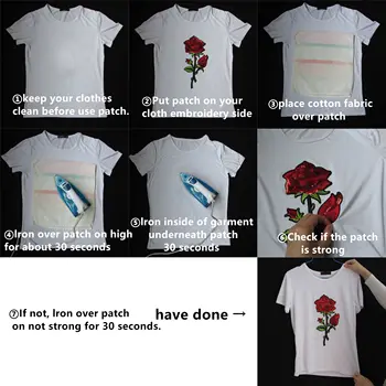  Nový produkt ruže kvet farebné oblečenie patch odznak výšivky DIY žien remeselníkov materiál príslušenstvo 1PCS na predaj