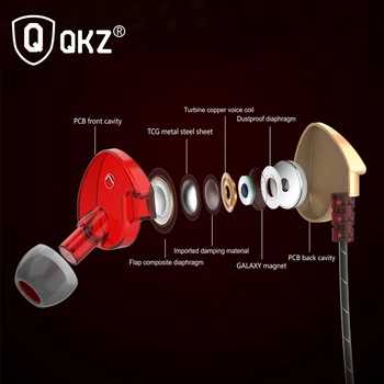  Pôvodné QKZ CK7 Herné Slúchadlá 3,5 MM In-ear Subwoofer Bezdrôtové Slúchadlá Šport Beh Music Headset S Mikrofónom fone de ouvido