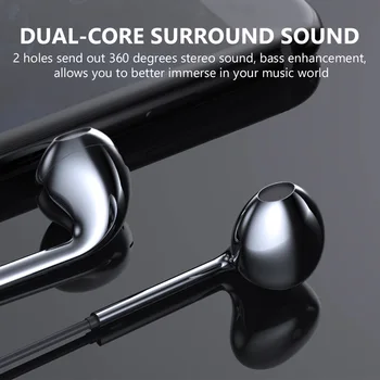  Quad-core Stereo 3,5 mm Káblové Slúchadlá In-ear Slúchadlá S Mikrofónom Vysokej Basy Slúchadlá Pre IOS Android Telefónu Drôt Stereo Headset