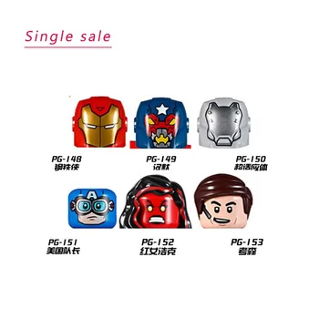  1Pcs Predaj Superhrdinovia Iron Man Red Ona Hulk Mini Údaje Tehly Hračka je Stavebné Bloky Diy Zostavený Model Vzdelávacie Hračka Pg8043