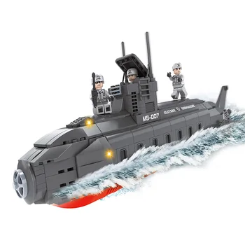  Vojenské NÁMORNÍCTVO ARMÁDY lietadlová bojových Vrtuľníkov vojnová loď Battleship Ponorka Stavebné Bloky Tvorca Tehly Deti Hračky