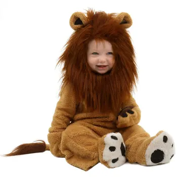  Ste Halloween Karneval Zvierat Dlhé vlasy Dieťa Dieťa Lev Cosplay jumpsuit Dieťa Dieťa Fáze Výkonu Filmu Lion King Loď Rýchlo