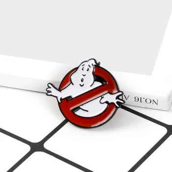  Ghostbusters Smalt Pin Biely Duch Odznak Brošňa Taška Oblečenie Klopě pin Cartoon Zábavný Film, Šperky, Darček pre fanúšikov Priateľmi