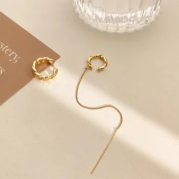  Nové Módne Kovové Zlato Strapec Náušnice Pre Ženy Asymetrie Kruhu Dlho Earings 2022 Trend Šperky Vyhlásenie Geometrické Pendientes