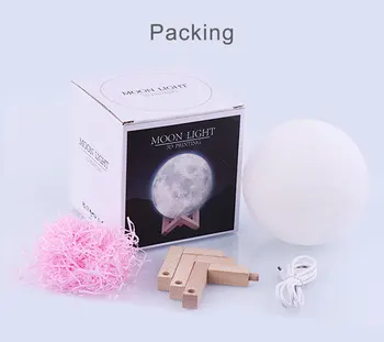  Mesiac Lampy, Nočné Svetlo lampy, dcéra Deti LED Svetlo Nabíjania cez USB Touch Ovládania 2 Farby na Vianoce, Narodeninové Darčeky