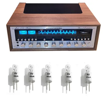  10 Nové Audio Zariadenia, Osvetlenie Bi-Pin Žiarovky Miniatúrne Žiarovky 8V40mA Hodí Marantz,Sansui a Iné Vintage Prijímače