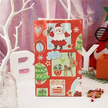  Šťastné A Veselé Vianoce, Darček Taška Krásne Vianočný Stromček Cute Santa Papierové Tašky S Rukoväťou Vianočný Večierok Cookie Balenie Darčekové Kabelky