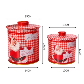  Vianočné Cukrovinky Darčeka Plech Sladké Jar Metal Box S Vekom Na Sladké Cookie Candy Skladovanie Vianočný Večierok Dodávky