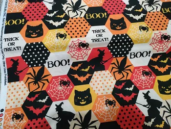  50*110 cm Halloween Polyester Bavlnená Tkanina Pre Tkanivo Šitie, Prešívanie Tkaniny, Výšivky Materiál HOBBY Ručné
