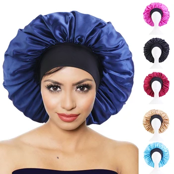  Móda Hot Predáva dámske Saténové, Hodvábne Farbou Vytlačené Flower, Wide-brimmed Hairband Kapoty Nastaviteľná Veľkosť Spánku Spp Chemoterapii Klobúk