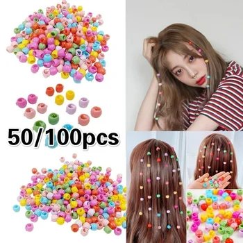  50/100KS Mini Vlasy Pazúr Klipy pre Ženy, Dievčatá Roztomilý Candy Farby Plastové spony do vlasov Vlasové Sieťky Maker Korálky pokrývku hlavy Vlasy