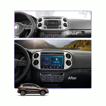  Android 10.0 autorádia Zadné GPS Pre Volkswagen VW Tiguan 2010 - Auto Hráč BT DSP Auto Play Stereo OBD Zozadu Bez DVD