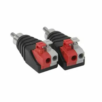  10PCS Reproduktor Drôt, Kábel Audio Male RCA Konektor pre Adaptér Jack Plug Pip BYŤ
