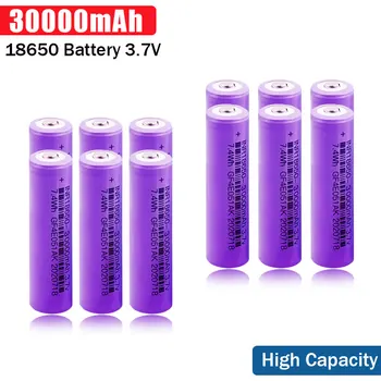  18650 Batéria s Vysokou Kapacitou Nový, Originálny 18650 3,7 v 30000mAh Lítiové Dobíjacie Batérie Pre Sony Hračky Nástroje Baterka