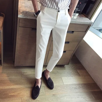  2021 nové juhokórejský vysokej kvality slim mužov business bežné deväť štvrťrokov nohavice veľkosť
