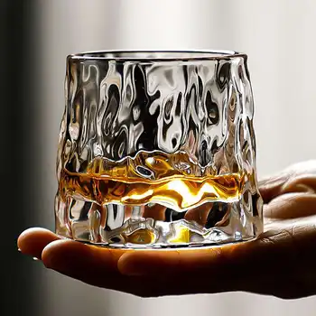  170 ml Pohár Vína Rotujúce Whisky Tichom poháre na Víno, Trapézové Non-bubnové Tvarované Domáce Pivo, Červené Víno Shake Pohár Pre Bar Kuchyňa