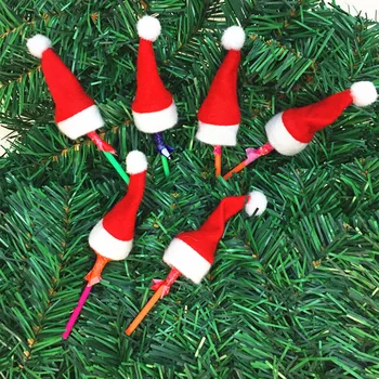  10PC Hot Predaj 2021 Vianočné Dekoratívne Červená Stolový Nôž Vidlička Nastaviť Krásne Vianočné Hat Nástroj pre Ukladanie Enfeites De Natal Darček