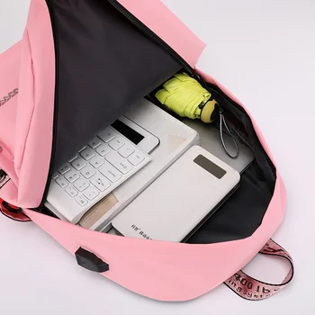  2021 Módne Polyesterových Vlákien Notebook Batohy Ženy Veľkú Kapacitu Tašky Jednoduchý Dizajn Kórea Štýl Batoh Školské Tašky Teenager