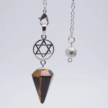  Crystal Kyvadlá pre Proutkaření Amulet Veštenie Meditácie Kužeľ Kyvadlo Prírodný Kameň, Kremeň Bod Prívesky Uzdravenie Pendulos