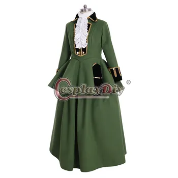  Cosplaydiy Stredovekej Ženy Zelená Koni Zvyk, plesové Šaty, Šaty 18. Storočia na Koni Zvyk Z Prechádzky Oblečenie L320