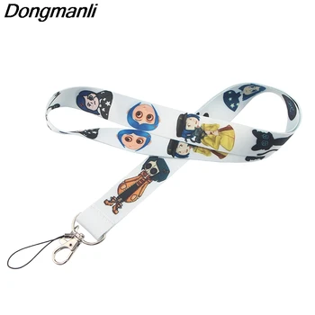  Dongmanli Coraline ozdobná šnúrka na uniforme Keychain Laná pre Kľúče, Odznak ID Mobilného Telefónu Lano Krku Popruhy, Doplnky, Darčeky