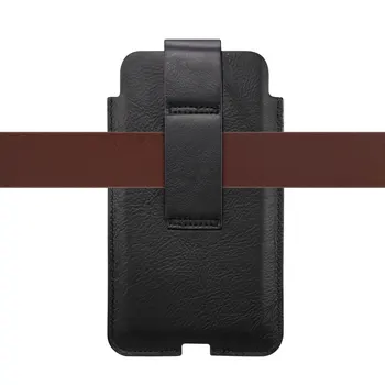  Univerzálny 5.5-7.2 palcové modely mobil Ultra-tenké pravej Kože Pás Taška pre Iphone Puzdro pre Samsung Klip Mobil Závesu