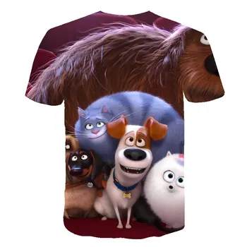  Roztomilé Dievčenské Tričko Kórea Ulzzang Mačka Zviera 3D Fashion T-Shirt Cartoon T Shirt Deti Košele Dievčatá Bežné detské Oblečenie t