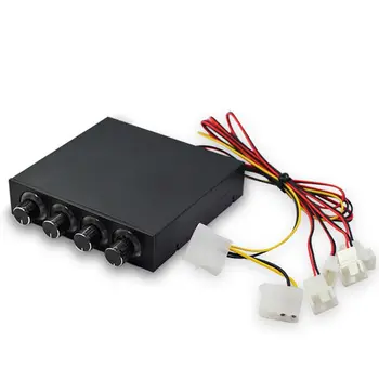  103E 3,5 palcový PC HDD 4 Kanál Rýchlosť Ventilátora Regulátor s Modrá/Červená LED Controller Predný Panel Pre Počítačových Fanúšikov