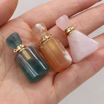  Nové 2021 Hot Predaj Prírodného Kameňa Prívesok Módne Nádherné Parfum Fľašu Crystal Prívesok na Výrobu DIY Náhrdelník Príslušenstvo