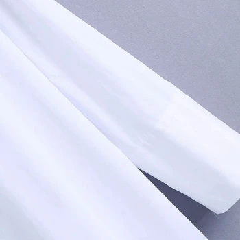  Wixra Dámske Biele Košele, Šaty Nadrozmerné Nové Módne Dlhým Rukávom High Street Voľné Oblečenie, 2021 Jar Leto