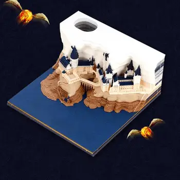  8*8 cm Doll House Miniatúrne DIY Hrad S LED Svetlo Do Domu Papier Poznámky Umenie stavebným Hračky pre Deti Vianočné Darčeky