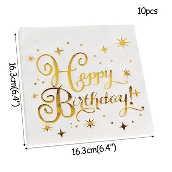  Happy Birthday Decoupage Papier, Obrúsky, Narodeniny, Party Dekorácie Dospelých Tkaniva Obrúsok Večera pre Deti Baby Sprcha Strana Dodávky
