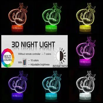 3D svetlá Boxing Bojová športov v Pohode boxerské rukavice Spálňa ploche domáce dekorácie USB Vianočný darček nočné svetlo