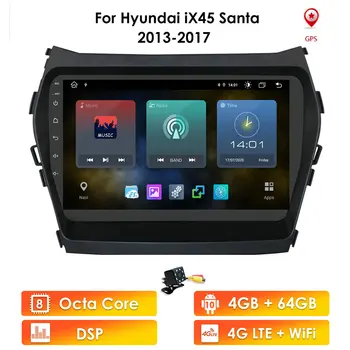  Android 9 Palcový Auto Multimediálne pre Hyundai IX45 Santafe Santa Fe 2013 - 2017 Auto Stereo Rádio, Prehrávač dva (2 Din GPS Navi Carplay