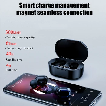 PJD TWS Bezdrôtové Slúchadlá Bluetooth potlačenie Šumu Slúchadlá s LED Displejom In-ear Headset Stereo Slúchadlá Pre Xiao Redmi