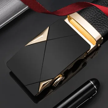  Nové Kvalitné Zliatiny Automatickej Pracky Luxusné Dizajnér Mužov Pásu Voľný čas Business Módne Čierne Pásy