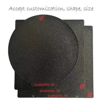  ENERGETICKÉ Nový Obojstranný Black Textúrou PEI Práškovou farbou Jari Oceľového Plechu Magnetické Tlač Posteľ Pre Prusa MK3 3D Tlačiarne Diely