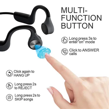  Kostné Vedenie Náhlavných Súprav Bluetooth Bezdrôtové Slúchadlá Odolné Voči Potu Stereo Hands-Free S Mikrofónom Slúchadlá Pre Šport