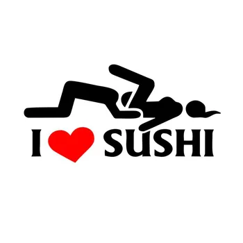  Nové Kreatívne Auto Nálepka I Love Sushi, Obtisky Auto Okno Dekoratívne Vinylové Krytie Nepremokavé PVC 12 cm X 6typ