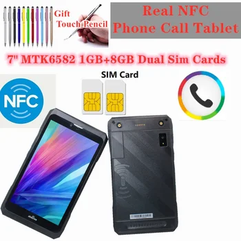  Hot Predaj 7-Palcový NFC 3G Hovoru MTK6582 Tablet PC OTG Quad Core Android 4.4 1 GB/8 GB 1024x 600 WIFI Kapacitný Dotykový Displej