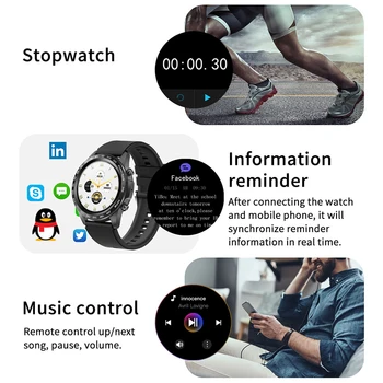  Xiao Mužov Smart Hodinky TWS Tepovej frekvencie, Krvného Tlaku a Telesnej Teploty Športové Fitness Luxusné Hodinky Bluetooth Hovor Smartwatch
